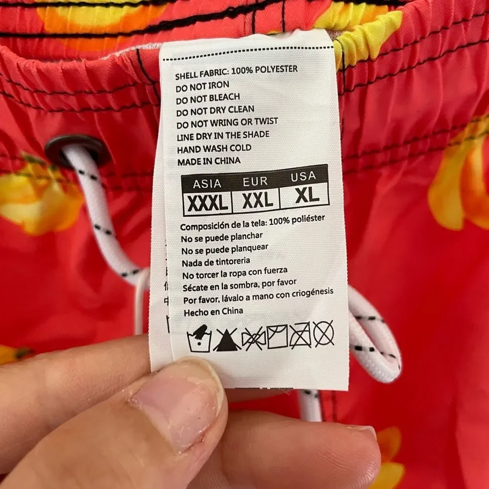 NWT Vacancy Co. Australia Men’s Swim Trunks orange/yellow bananas size XL